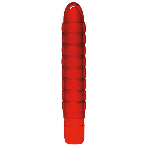 Red Classic Wavy Soft Vibrator 18CM