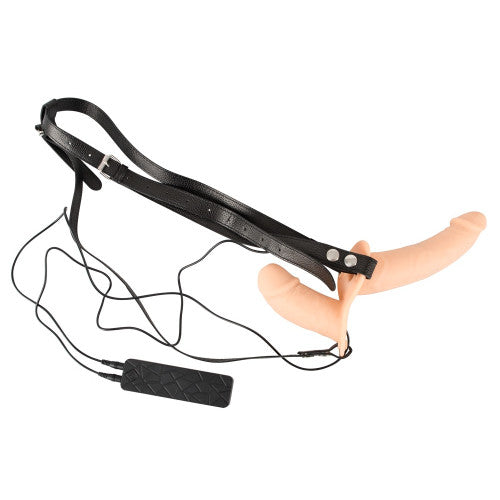 Vibrating Strap-On Duo Fleshwhite