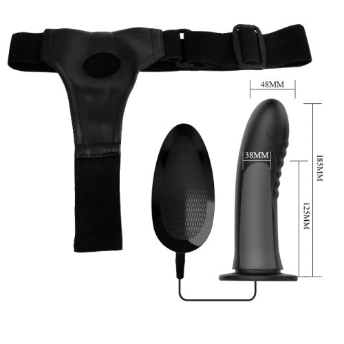Strap-on Harness Myron with Vibration Silicone 18cm