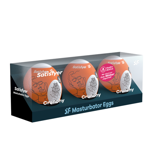Satisfyer Masturbator Egg - Crunchy (3pc Set)