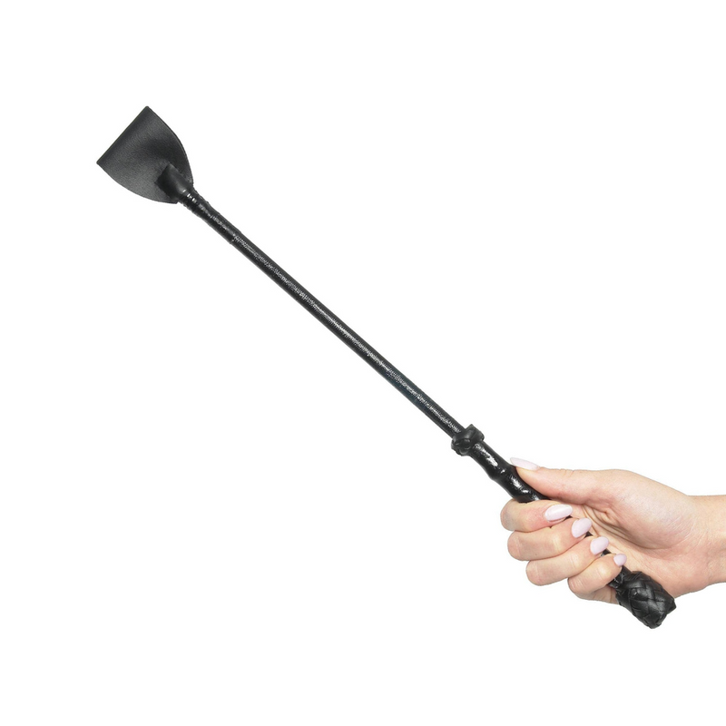 Beginners Black Leather Riding Crop