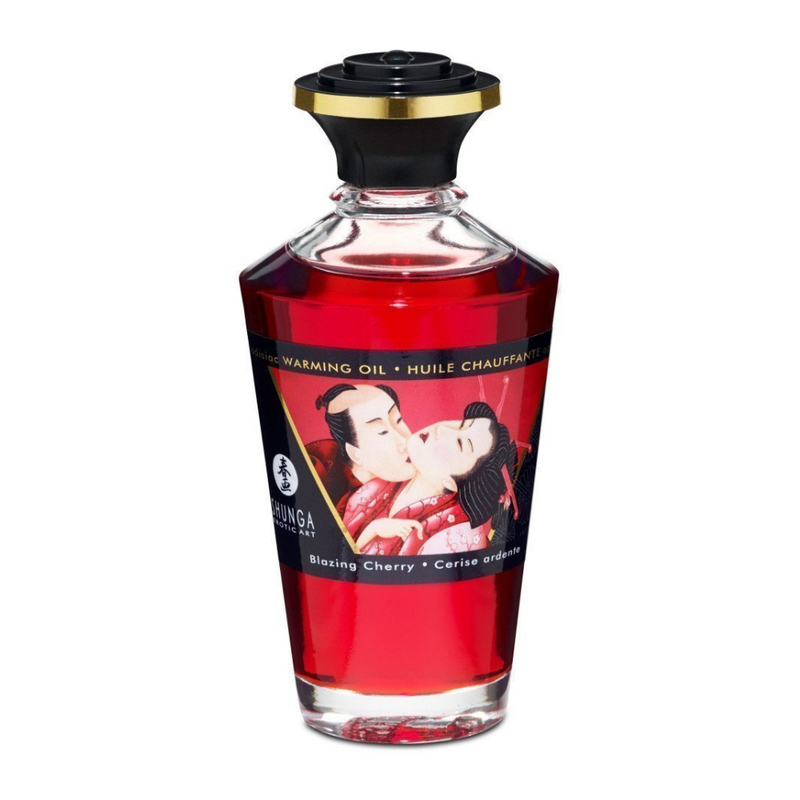 Shunga Intimate Kisses Warming Oil Blazing Cherry 100ml