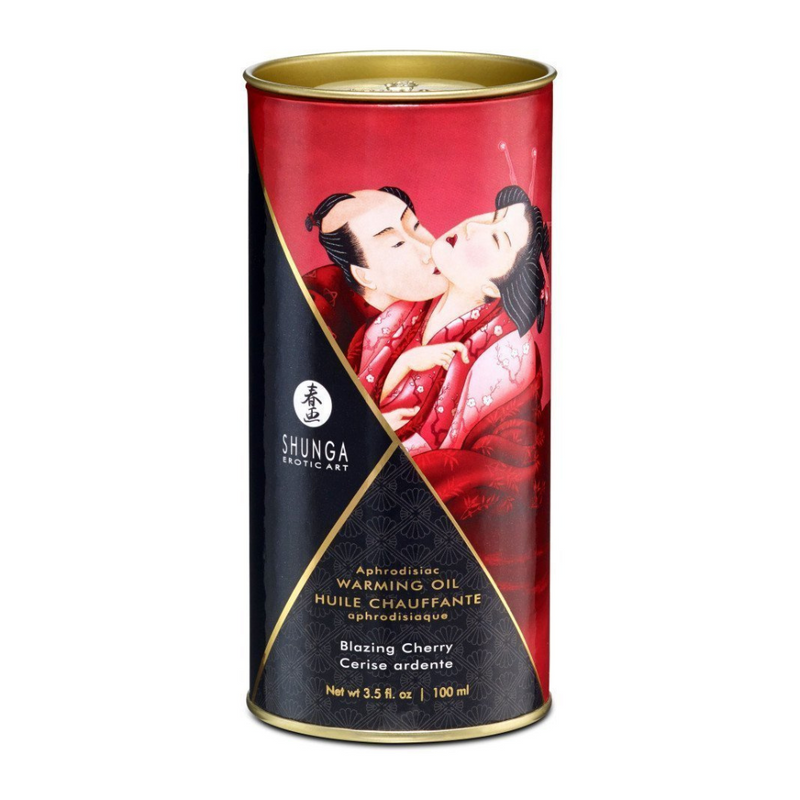 Shunga Intimate Kisses Warming Oil Blazing Cherry 100ml