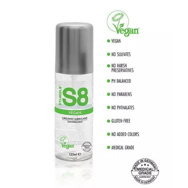 S8 Vegan Organic Lube 125ml